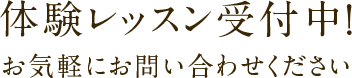 体験レッスン受付中！